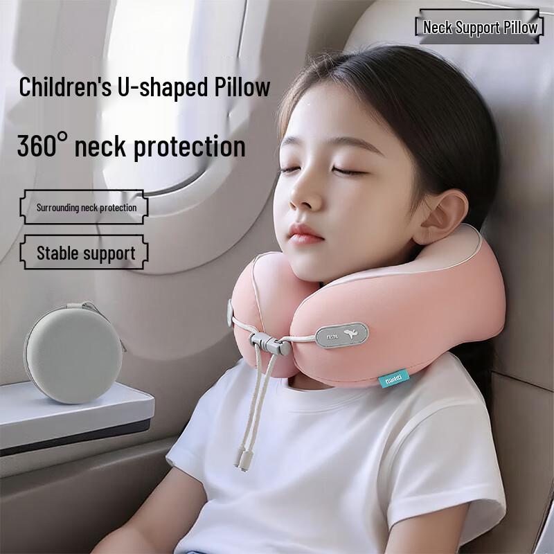 Ousen Children s Travel U-shaped Memory Foam Neck Pillow Adjustable (4-14 Years)