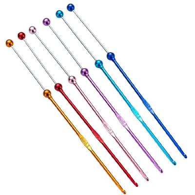 Metall Häkelnadel Perlen Häkelhaken 3mm Stricknadel Häkelzubehör für Handarbeiten
