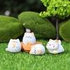 Mini Resin Cat Figurine Cute Cat Animal Models Miniature Ornaments for Cake Topper Micro Landscape Dollhouse Garden Home Desk Decor