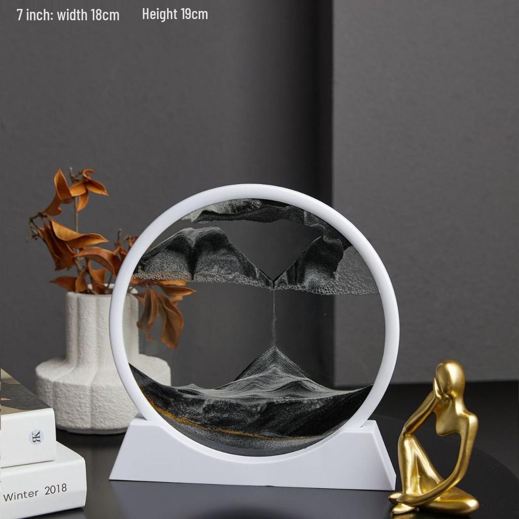 3D Quicksand Hourglass: Creative Desktop Sand Art and Decompression Ornament
