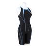 Mizuno Stroke One Swimsuit N2JGA802 for Gym Fitness All-in-One (Peace Back) Women's, Black/Turquoise,