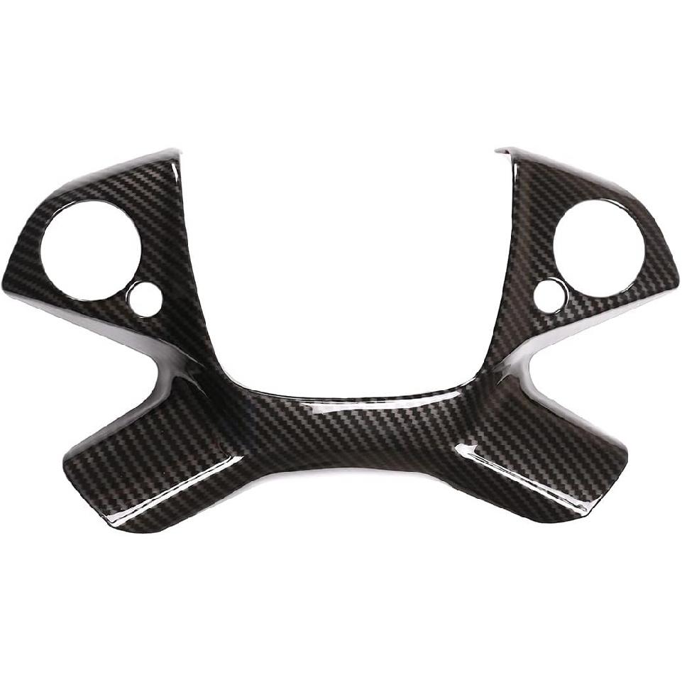 TINKI ABS Carbon Fiber Look Car Steering Wheel Button Cover Trim Compatible for Mercedes Benz E Class W212 2009-2013 Interior Accessories