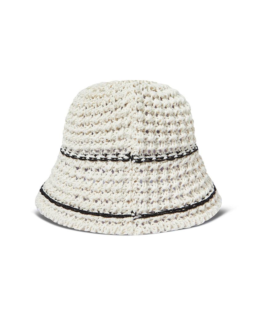THE GREEN LAB Summer Crochet Knit Bucket Hat [Ivory]