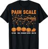 Funny Halloween Pain Scale Nurse Humor CNA ER Funny Pumpkin T-Shirt