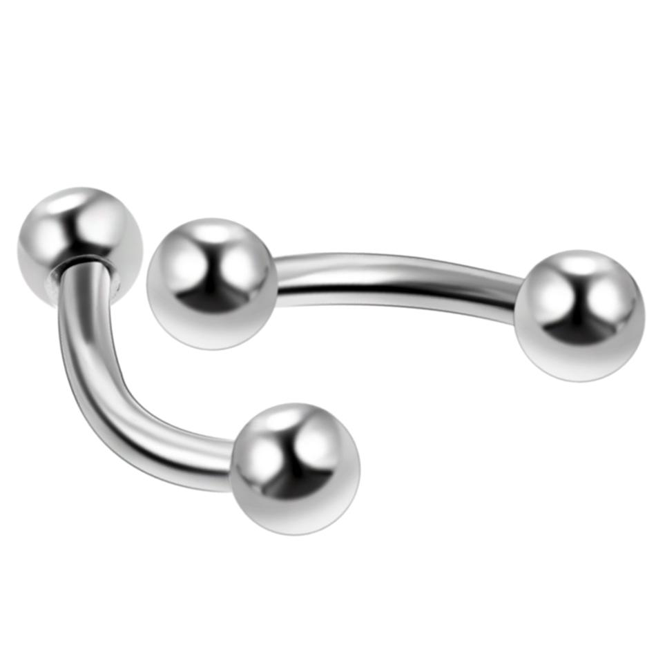 10Pcs/lot Steel Eyebrow Banana Piercing Ring Curved Barbell Lip Ring Snug Daith Helix Rook Earring Cartilage Tragus Body Jewelry