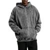 Men's Vintage Cotton Hoodie with Pockets - Casual Comfortable Pullover Sweatshirt for Everyday Wear