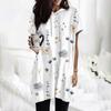 Women's Hoodies Casual Short Sleeve Shirts Fashion Print Tunic Tops With Pockets