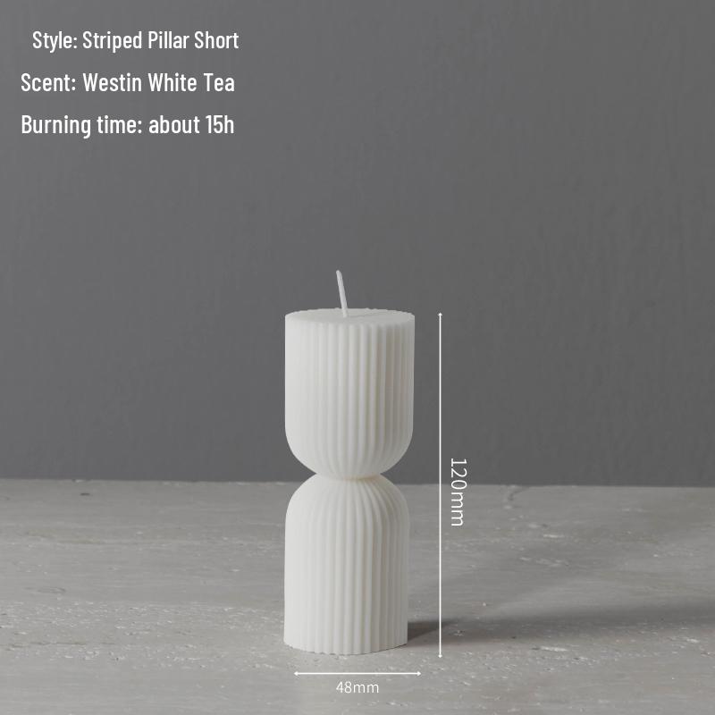 Smokeless White Retro Scented Candle for Weddings & Home Decor