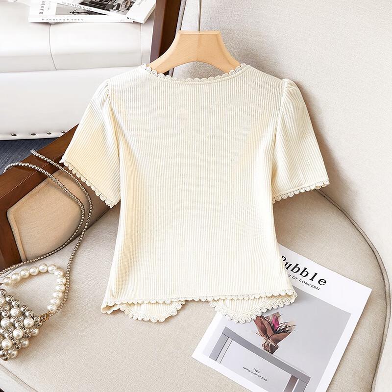 Women's Sweet Style V-Neck Button T-Shirt