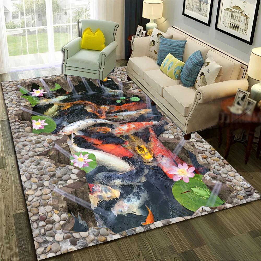 3D Illusion Vision Hallucination HD Carpet Rug for Home Living Room Bedroom Sofa Doormat Decor,Child Area Rug Non-slip Floor Mat
