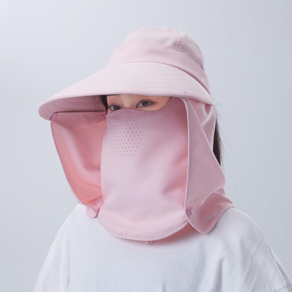 

Солнцезащитная кепка для защиты шеи из полиэстера с широкими полями, простая защитная маска для лица, шляпа для отдыха на открытом воздухе