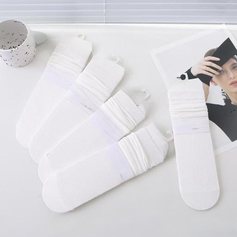 Ladies Spring and Summer Thin Breathable Hollow Tube Stack Socks