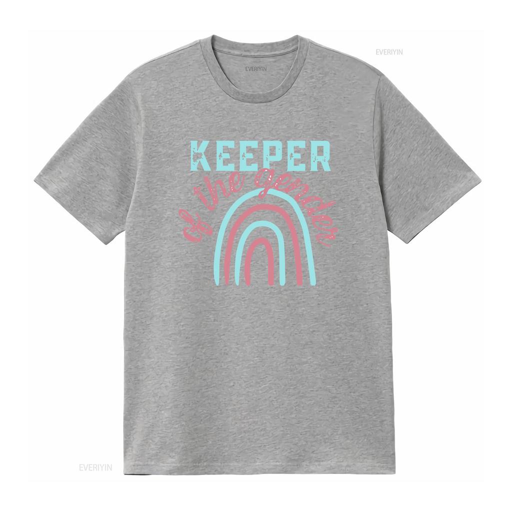 Keeper Of The Gender T Shirt Cute Baby Reveal Party Perfect for Her Announcement vintage Washed Comfortable Versatile graphic