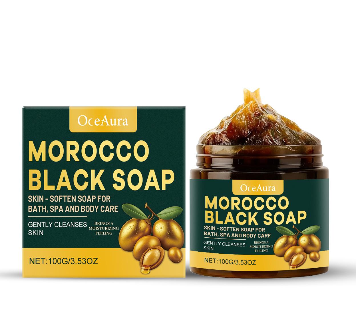

Oceaura Bathing Black Soap Gentle Cleaning Pores Moisturizing Enhance Smoothness Non-tightening Softening for Body Daily Care 100g
