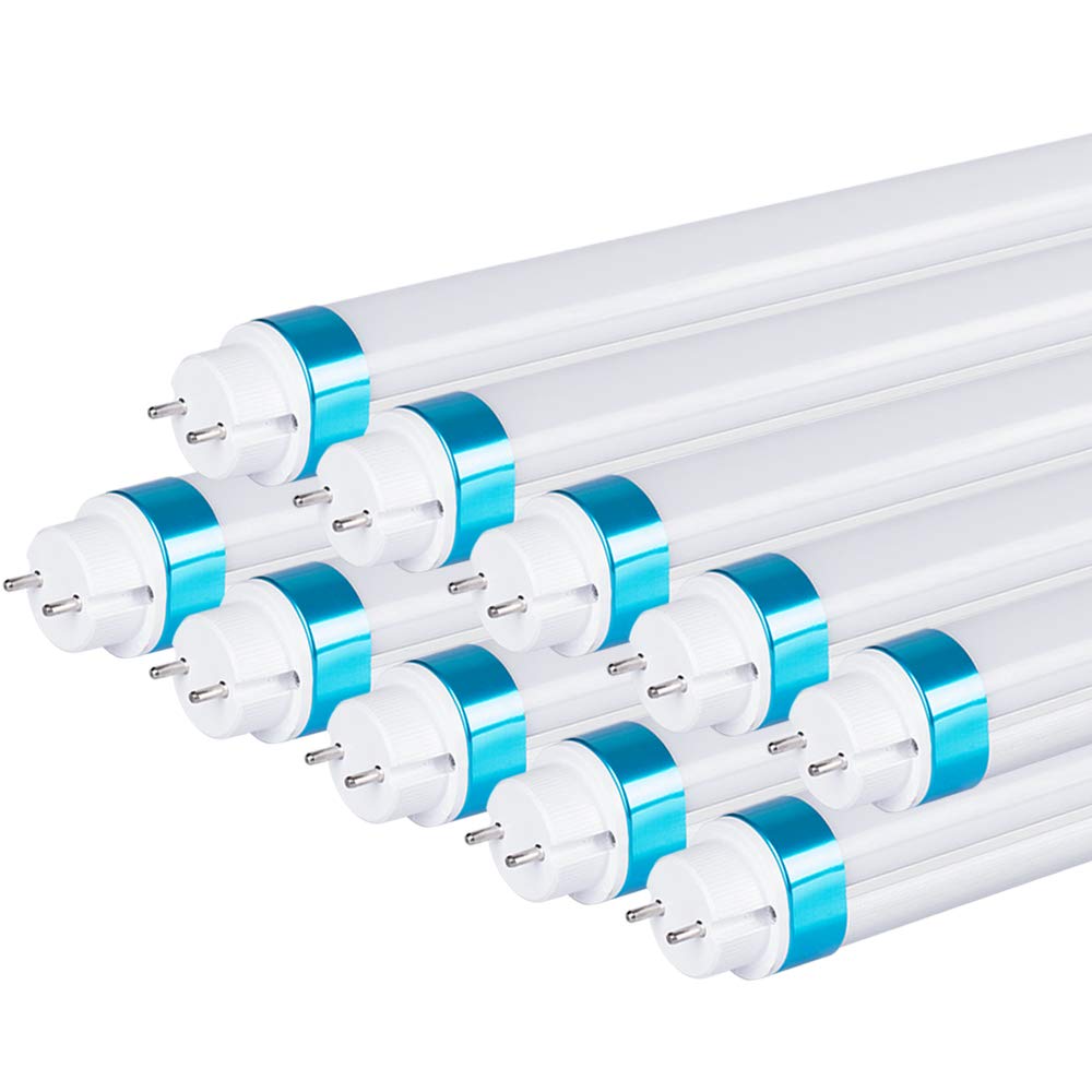 

10 LED Fluorescent Light Bulbs, Daylight White, 40W, High-Efficiency, 2600LM, 18W, Natural White, High Color Rendering, Noise, Insect Repellent, T8