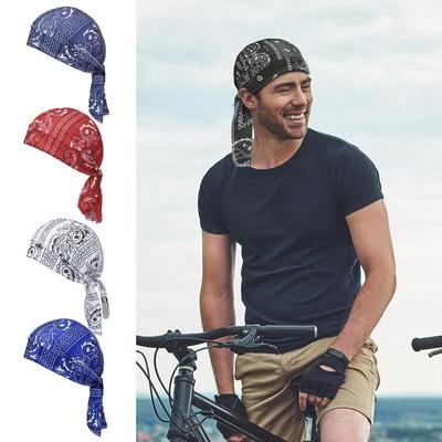 Piracka Czapka na Motocykl Szybkoschnący Chustka Bawełniana Piracka Czapka Sporty Zewnętrzne Kolarstwo Bandana Chustka na Głowę do Kolarstwa Dla Mężczyzn Kobiet