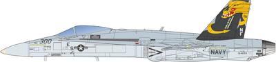 PLATZ Flying Color Selection US Navy Fighter Hornet Fully Armed Plastic Model 1/144 Carrier-Based F/A-18C FC-19