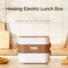 250W Multifunctional Stainless Steel Inner Heating Lunch Box Plug In Steam Cooking Insulated Bento Box Portable Low Noise Electric Dining Box