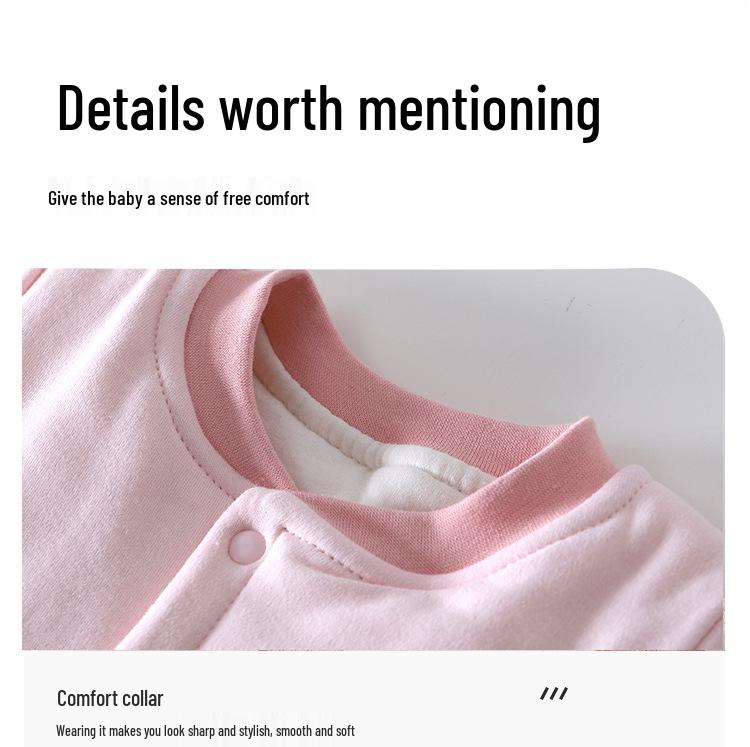 200g Handmade Cotton High-Waisted Two-Piece Set for Infants & Toddlers - Boys & Girls Autumn/Winter Outdoor Clothes