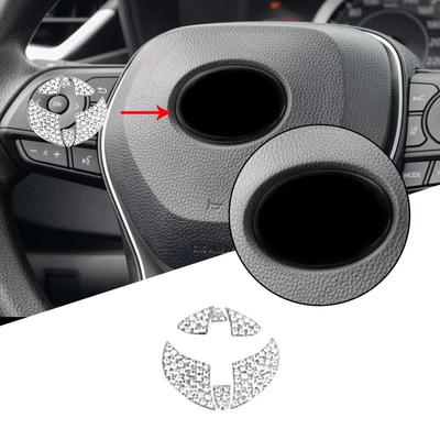 1ks Auto samolepka na volant Crystal Diamond Decal pro Chr Auris Raize Rav4 Yaris Cross Corolla Dekorativní doplňky