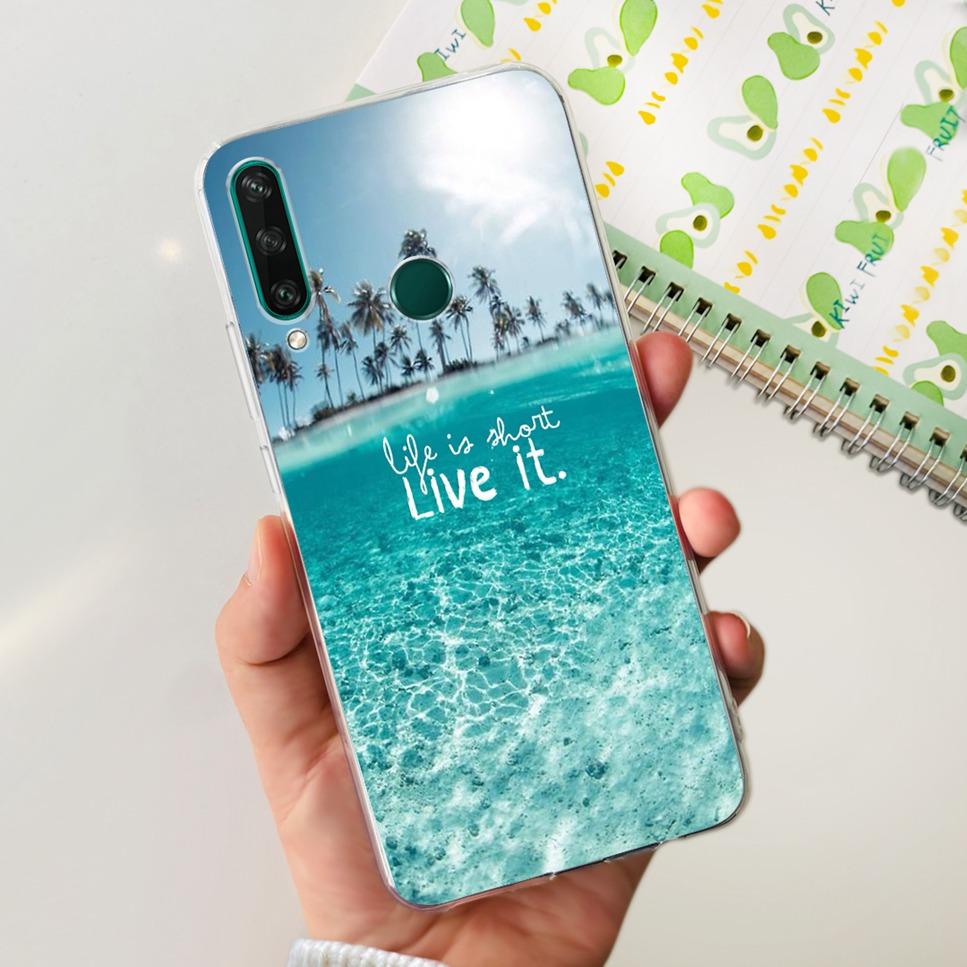 New Case For Huawei Y6p MED-LX9 Luxury Flower Love TPU Soft Silicone Back Cover For Huawei Y6p Y6P 2020 Bumper Phone Case Funda