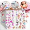 1-5Pcs 3D Cute Bunny Peach Sticker Kawaii Animals Stickers - Squishy Fidgeting Diy Decal For Phone Case Scrapbook,Fun Stress Ease