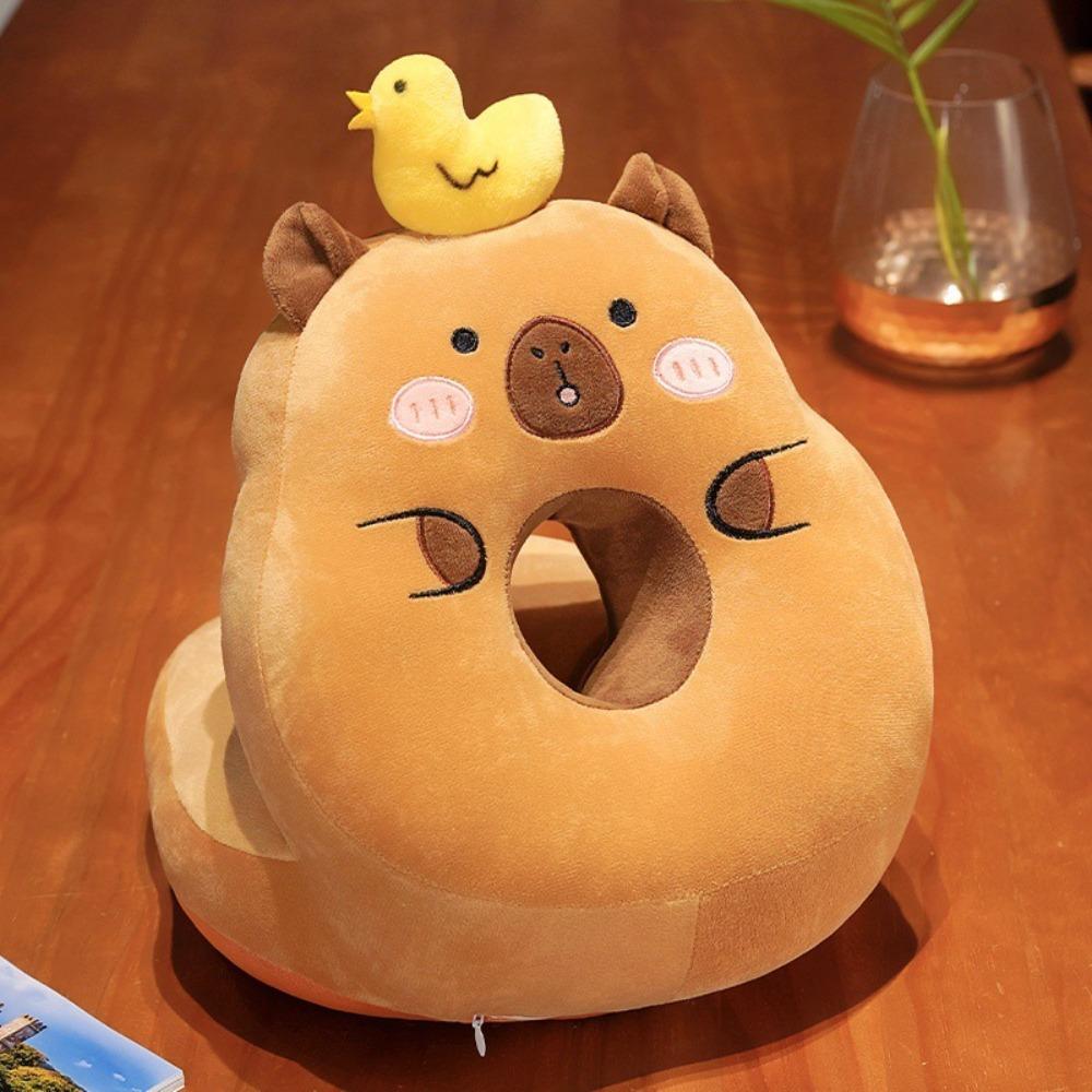 

Пушистая подушка для сна Capybara Face Down Capybara Plush Soll Capybara Table Rest Pillow Library style 3