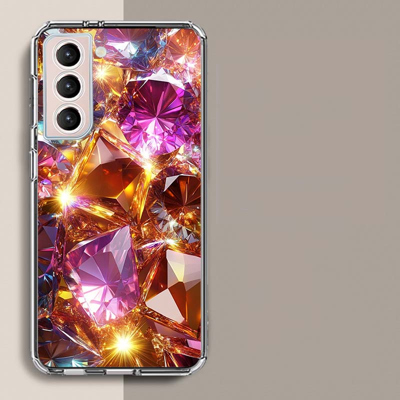 Coque de téléphone avec pierres précieuses en diamant brillante et éblouissante pour Samsung Galaxy S25 Edge S24 S23 FE S21 S20 S10 Plus S22 S26 Ultra Cover Cl