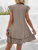 Bohemian Print V-Neck Flying Sleeve Dress