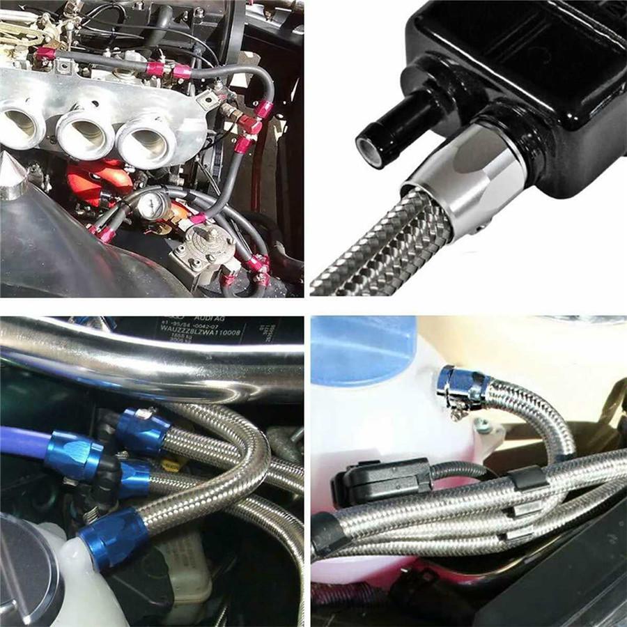 

4PCS AN12 Alloy Car Hose Finisher Clamp Hose End Cover Fitting Adapter Connector