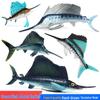 Cross Solid Marine Animal Model Toy: Barracuda, Swordfish, Sailfish, Marlin - Children's Cognitive Learning & Decorative Ornament