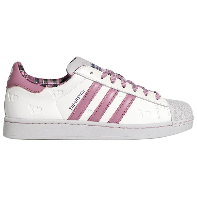 adidas Originals Superstar 2 Día de San Valentín Edición Limitada Cómodas Clásicas Zapatillas Deportivas Unisex Blancas Moradas KZ7157
