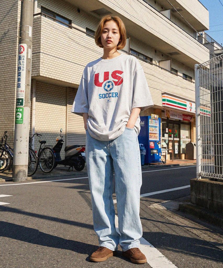 MODERMENT Real Overfit Football Short Sleeve T-Shirt [Black]