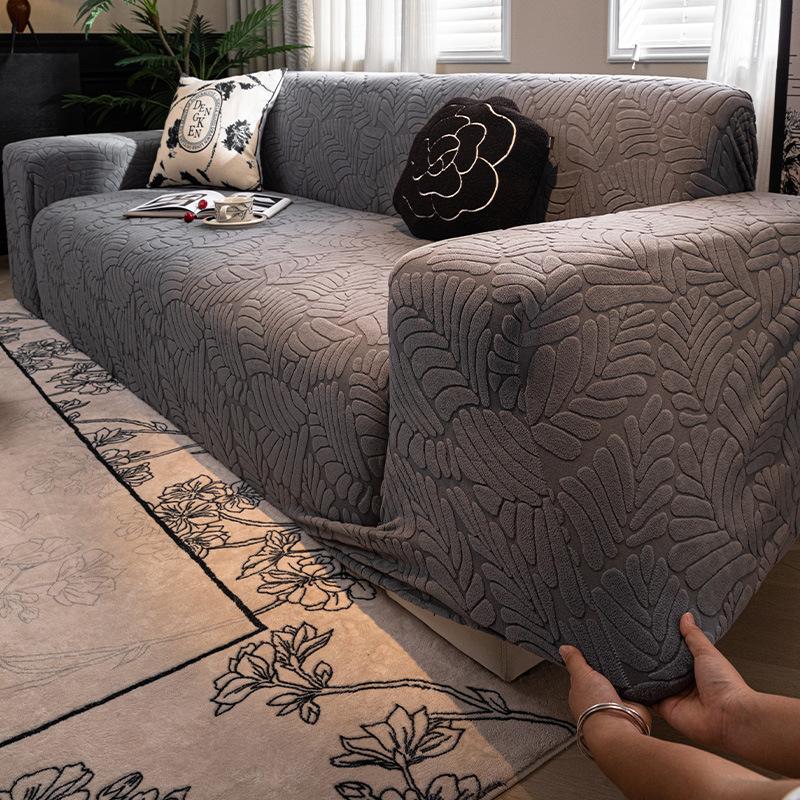 Four Seasons Universal Fashion Velvet Lazy Sofa Cover Simple Windproof Anti Slip Anti Cat Scratch Anti Dust All Inclusive Sofa Cover