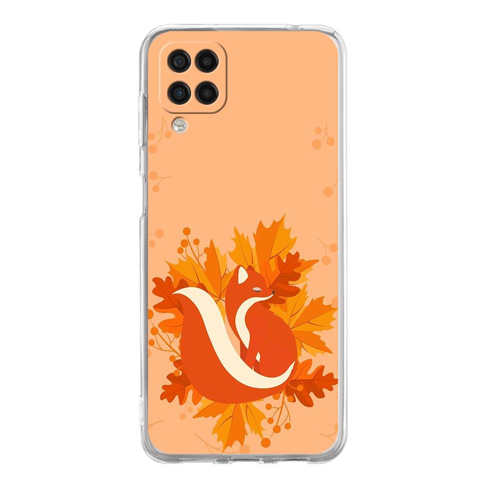 Leaves Fall Fox Pumpkin Halloween Phone Case For Samsung A13 A33 A73 A53 A23 A51 A71 A21S A12 A31 A41 A03S A22 A52 A32 5G Cover