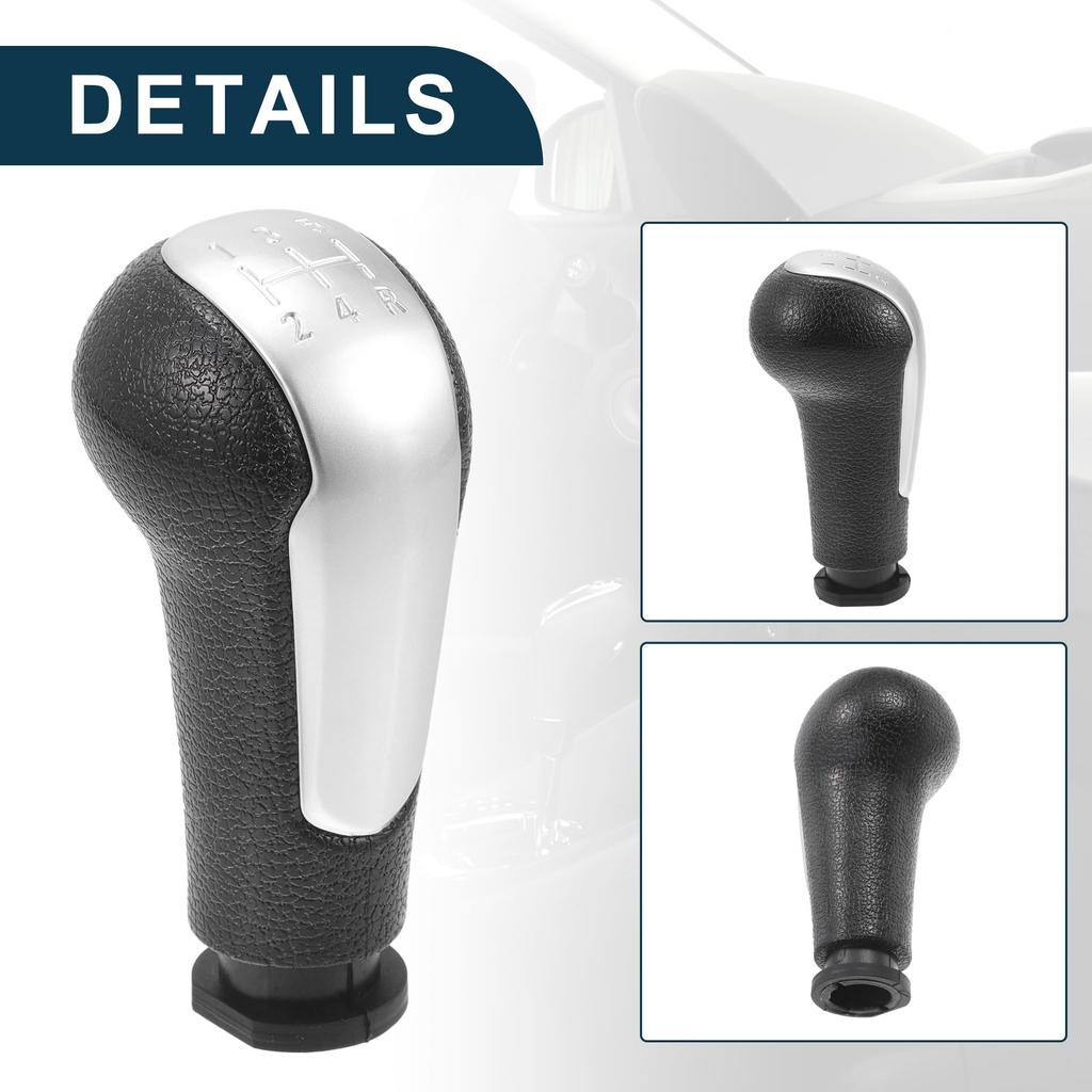 TUCKBOLD Manual Gear Shift Knob for Chevrolet Spark Durable Black Silver 5-Speed 2011-2016, 1pc, Plastic,