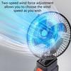 8 Inch Compacted Rechargeable Fan With 180 Degree Rotation And 2 Speed Settings For Outdoor Camping And Worksites