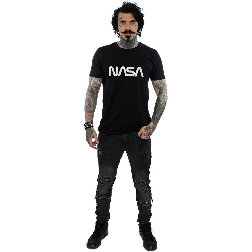 NASA Mens Modern Logo Cotton T-Shirt
