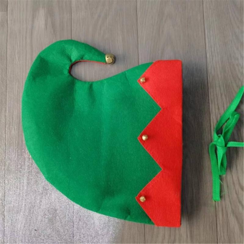 Christmas Elf Apron Christmas Apron Shoes and Hat Set Kitchen Apron Christmas Costume Accessories for Adults Costume