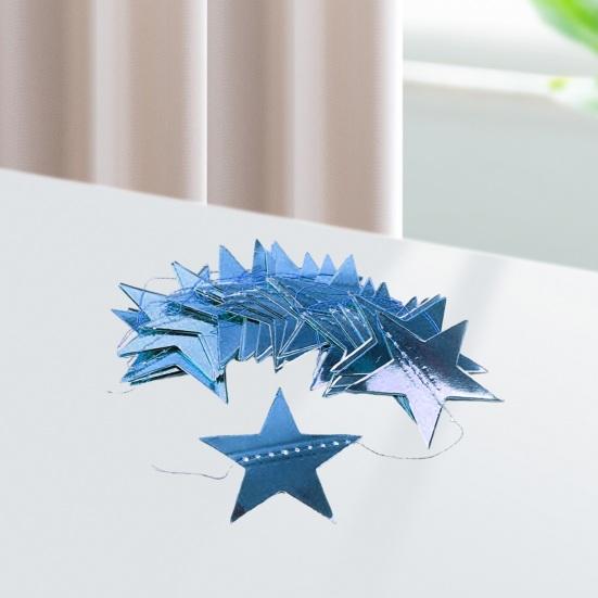 2Pcs Star Banner Flag Easy Installation Exquisite Wall Hanging Garland Banner
