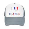 I Love France  Casual Baseball Cap  Running Hippie Sun Hats Spring Hot Sale Unisex Unisex Fitted Retro Baseball Caps