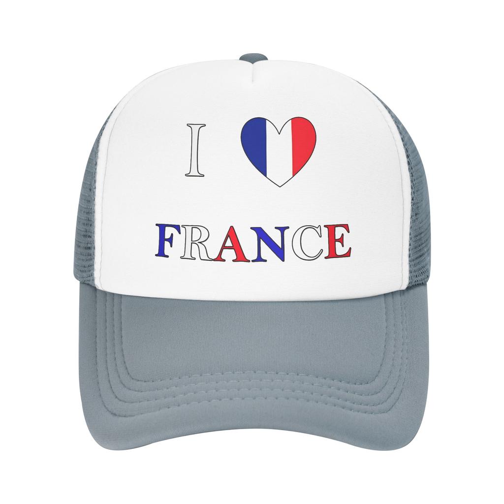 I Love France Casual Baseball Cap Running Hippie Sun Hats Spring Hot Sale Unisex Unisex Fitted Retro Baseball Caps