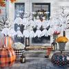 Halloween Ghost Hanging Decoration Small Flying Ghost Tree Ornament Rustic White Cloth Ghost for Haunted House Yard Tree Decor