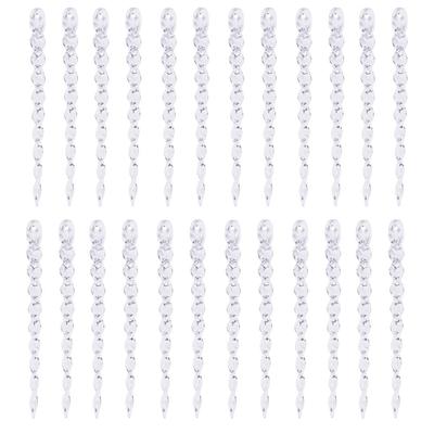 Christmas Tree Decoration Icicle Ornaments Clear Plastic Design