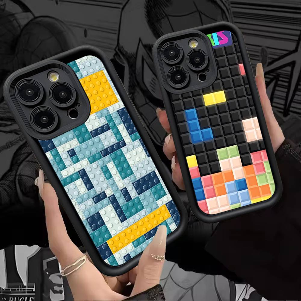 Vintage Game T-Tetris Phone Case For IPhone 17 16 E 15 14 13 12 11 Pro Max Plus Back Cover
