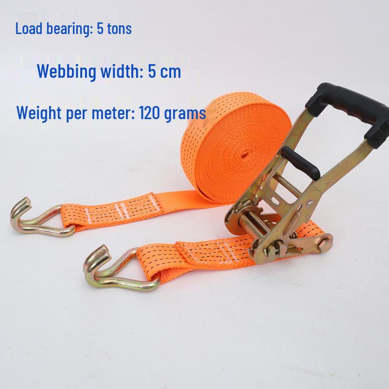Double Hook Cross-Binding Cargo Strap: Wear-Resistant Truck Tie-Down Rope