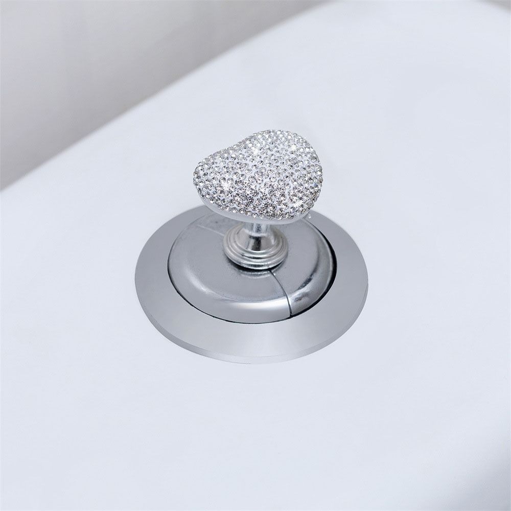 Multiple Colors Heart Shaped Toilet Button Small and Cute Toilet Button Decoration  Bathroom
