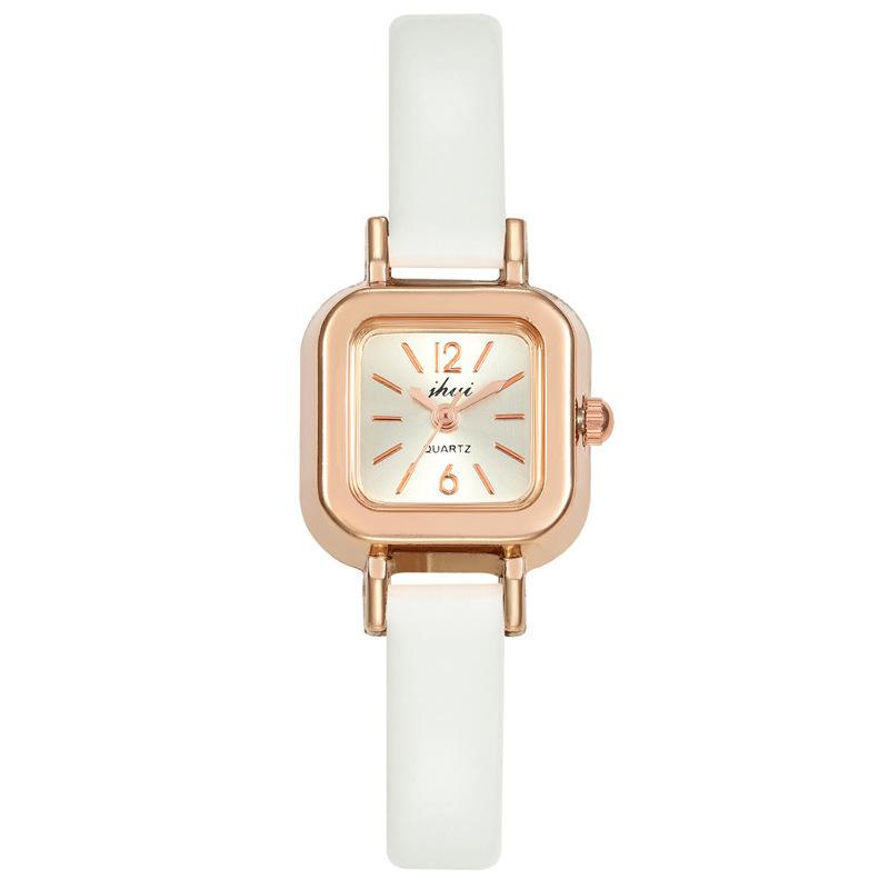 Ladies Watch Light Luxury Fine Belt Small Square Watch Literary And Retro Temperament Women'S Watch High Value Quartz Watch Girl