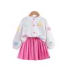 Girls' Stylish Top & Skirt 2-Piece Outfit Set