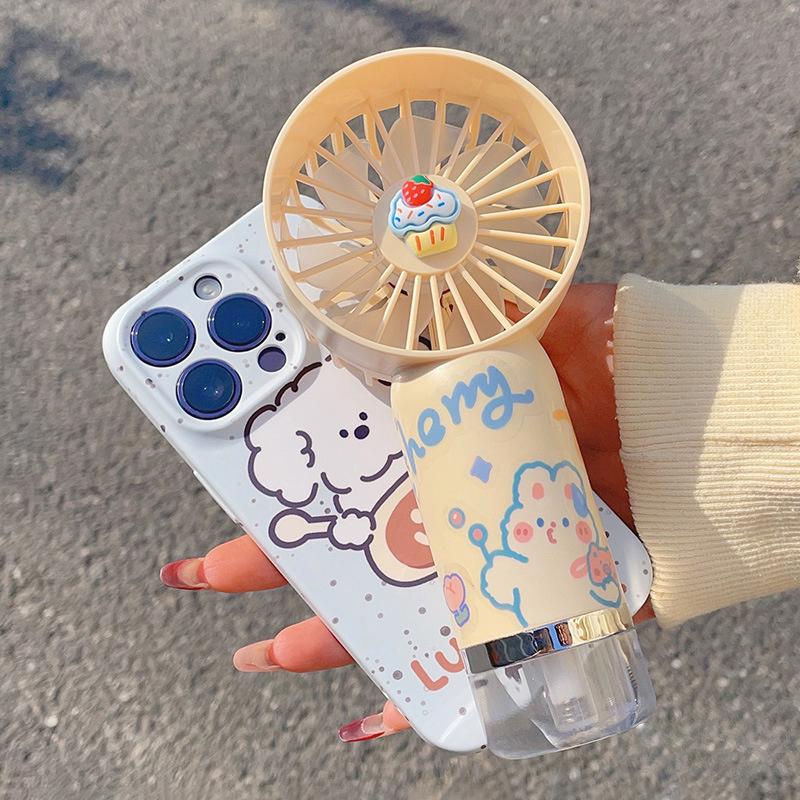 Upgraded Portable Misting Fan, Handheld Personal Mister Fan, Battery Operated Spray Water Mist Fan For Makeup, Travel, Outdoors